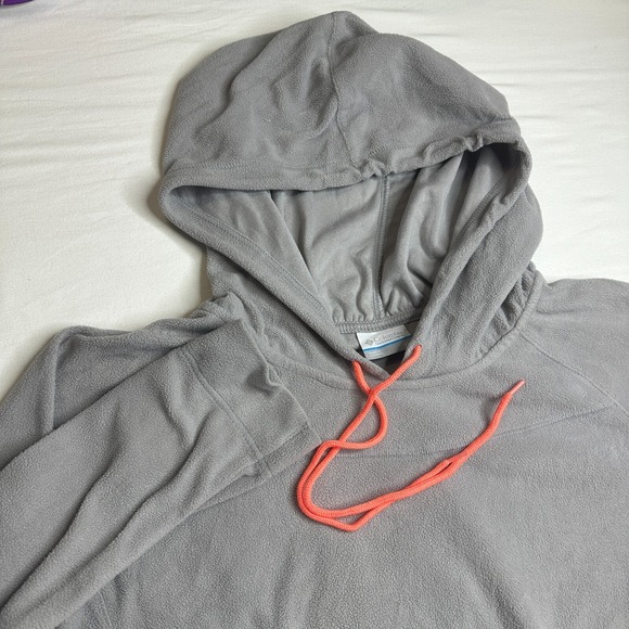 Columbia Sweatshirt Womens XL Gray Sherpa Fleece  Pullover Gray Orange Outdoor‎ - Picture 1 of 10